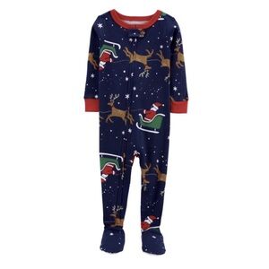🆕 Carter’s • Reindeer • Snug fit • Footie • Pajamas